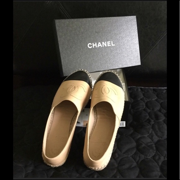chanel espadrilles poshmark